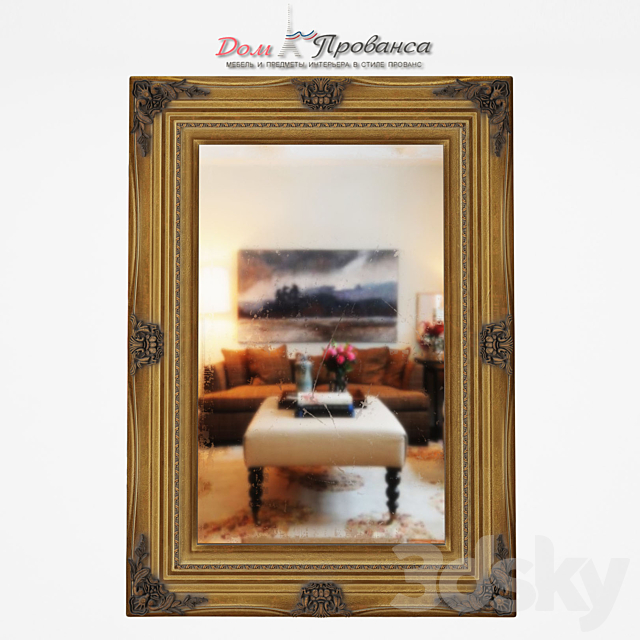 Mirror with gilded frame 50?70 3DSMax File - thumbnail 1