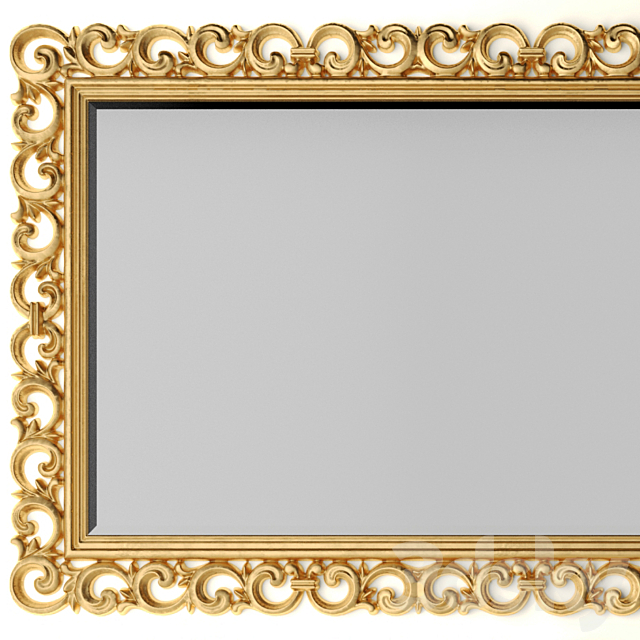 MirrorMirror. luxury. mirror. gold. wall decor. luxury. carved. frame. classic 3DSMax File - thumbnail 2