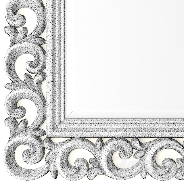 MirrorMirror. luxury. mirror. gold. wall decor. luxury. carved. frame. classic 3DSMax File - thumbnail 3