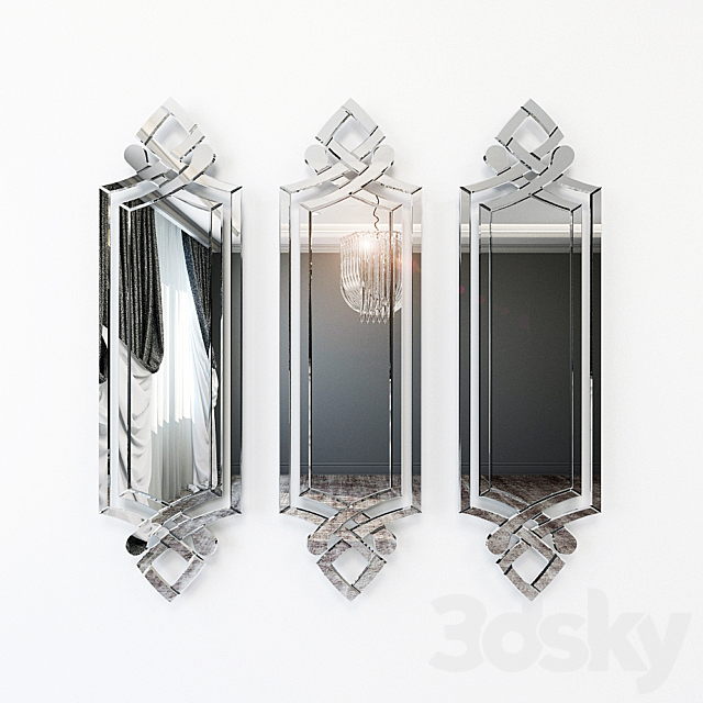 Mirrors in the Art Deco style 3DS Max Model - thumbnail 3