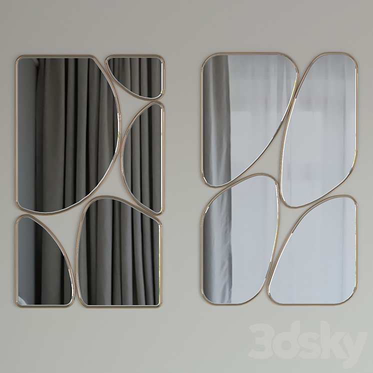 Mirrors quadrant set 02 3DS Max Model - thumbnail 2