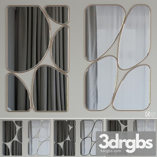 Mirrors Quadrant Set 02 3dsmax Download - thumbnail 1