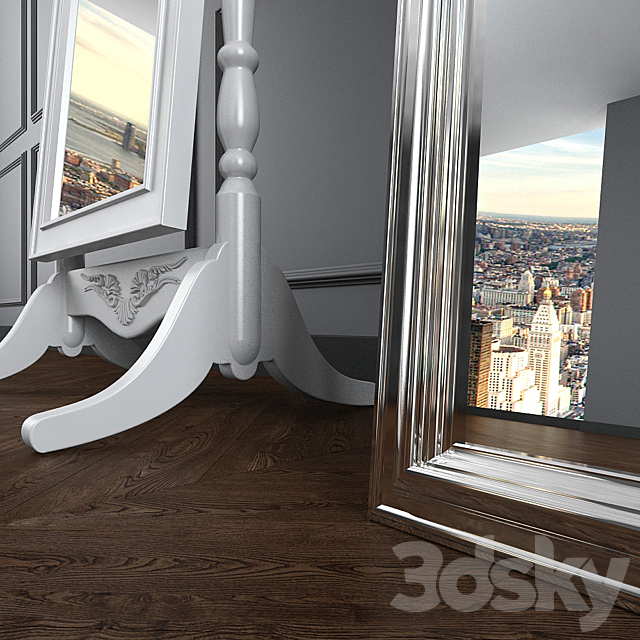 Mirrors Standing Silver 9995.CHN and ROMANCE 3DSMax File - thumbnail 2