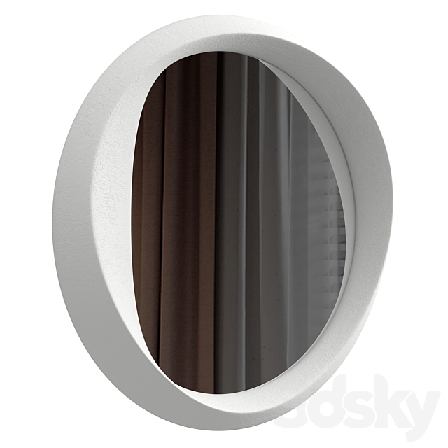 Modern round mirror 3ds Max - thumbnail 3