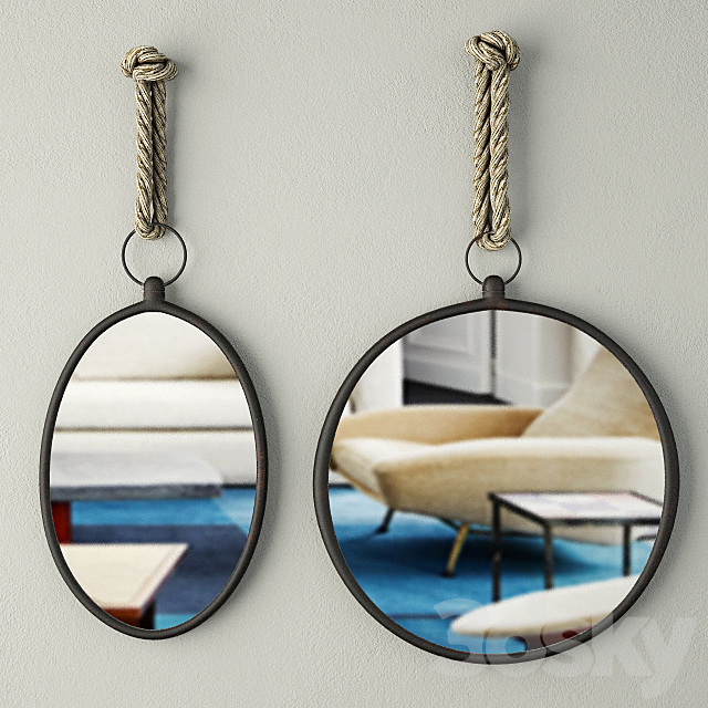 Nautical Wall Mirrors 3DS Max Model - thumbnail 1