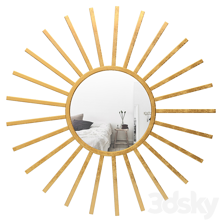 Neetu Modern Sun Accent Mirror EYQN5240 3DS Max - thumbnail 2