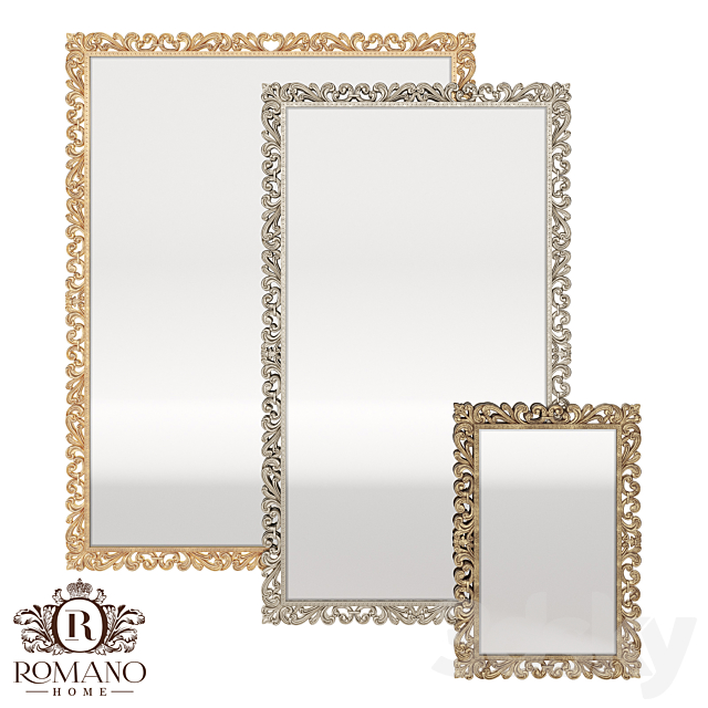 (OM) Jacqueline mirror any size Romano Home 3DSMax File - thumbnail 1