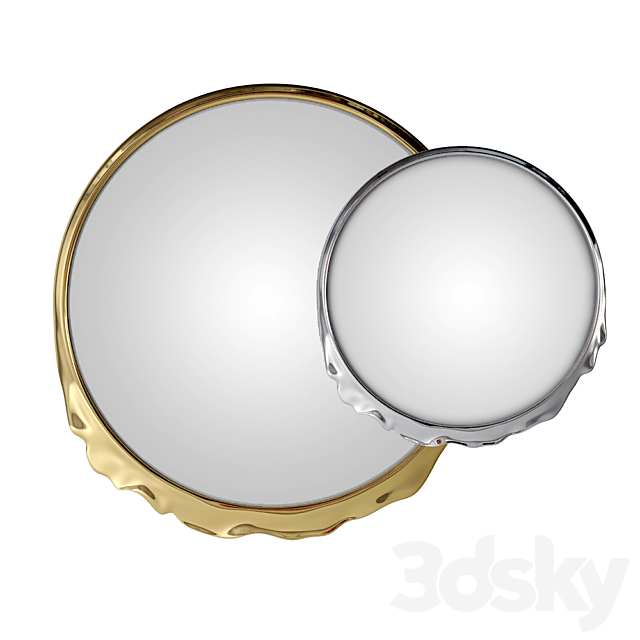 (OM) Titania Circle Mini and Titania Circle Grand Romano Home Mirror 3DS Max Model - thumbnail 2