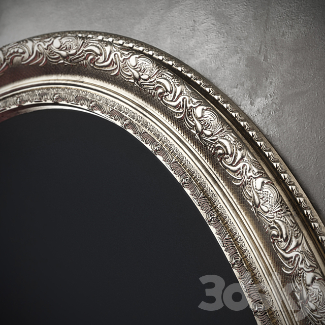 Oval mirrors (baguette art.BR 1034-GLDR1) 3DS Max Model - thumbnail 2