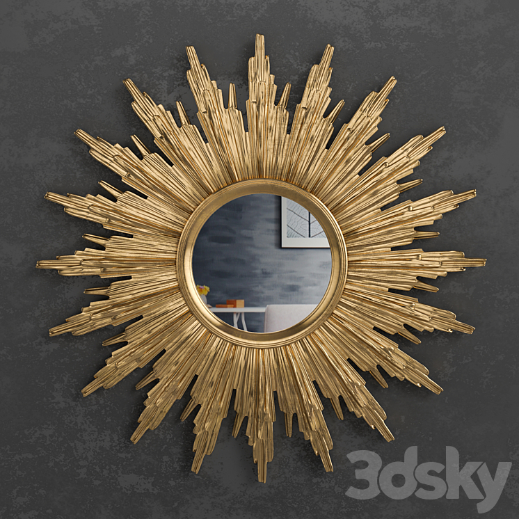 Petit miroir soleil 3DS Max - thumbnail 1