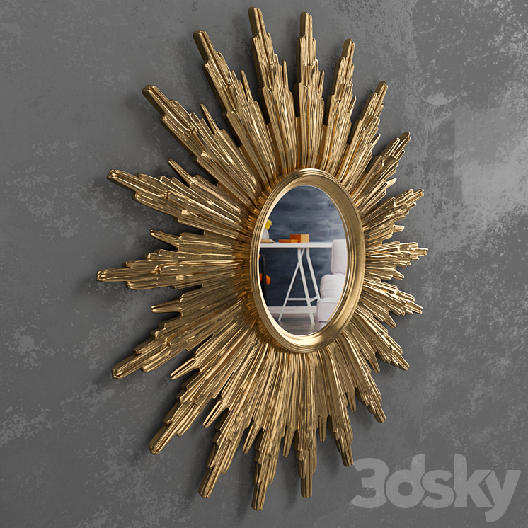 Petit miroir soleil 3DS Max - thumbnail 2