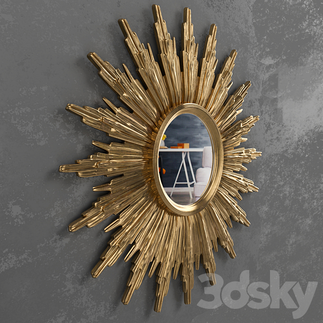 Petit miroir soleil 3DSMax File - thumbnail 2