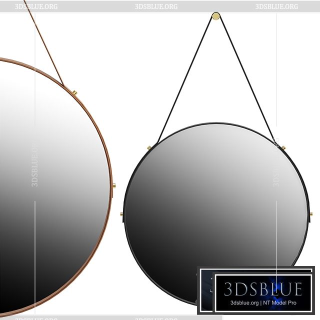 Poliform drop mirrors 3DS Max - thumbnail 3