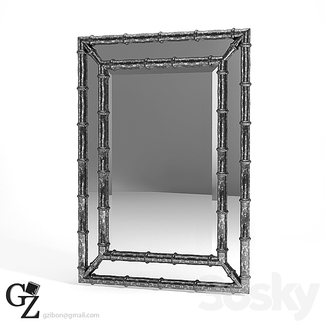 PROFI Metal bamboo mirror Ti 3DS Max Model - thumbnail 1