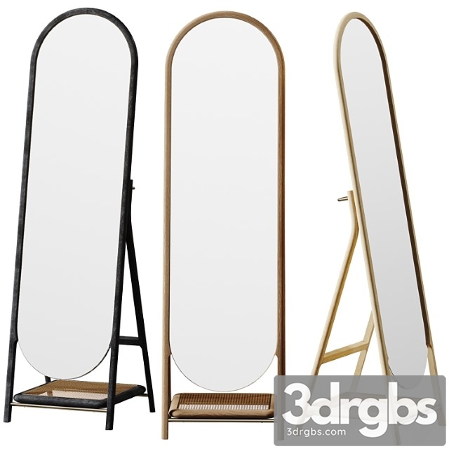 Rattan freestanding mirror by john lewis - thumbnail 1