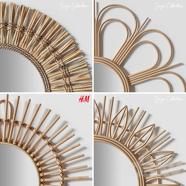 Rattan mirrors 3DSMax File - thumbnail 2