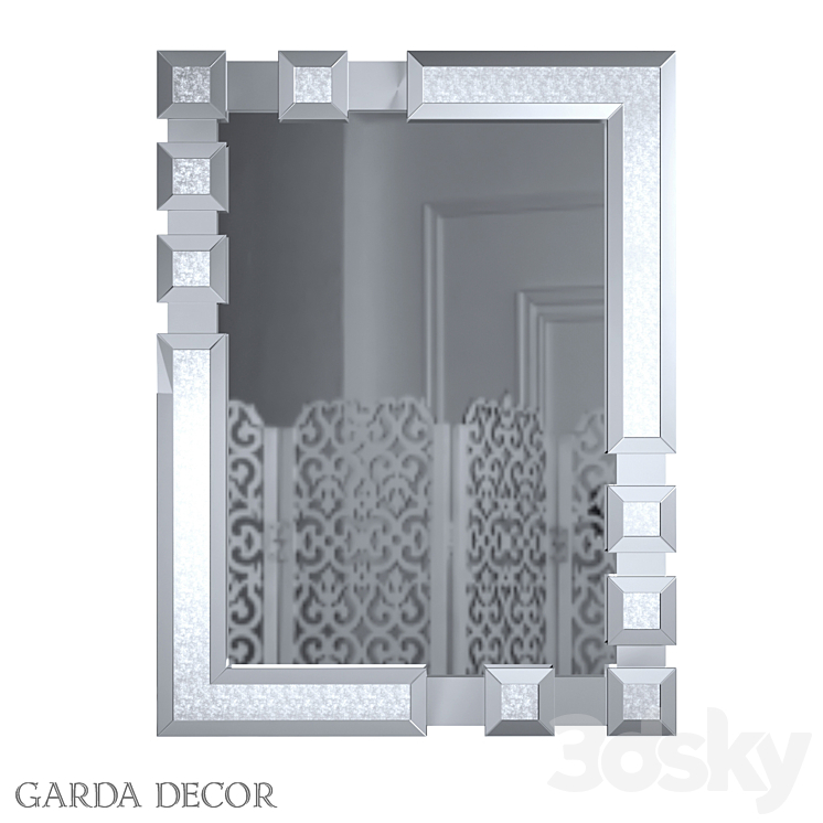 RECTANGULAR MIRROR IN ORIGINAL FRAME 50SX-6488 Garda Decor 3DS Max - thumbnail 1