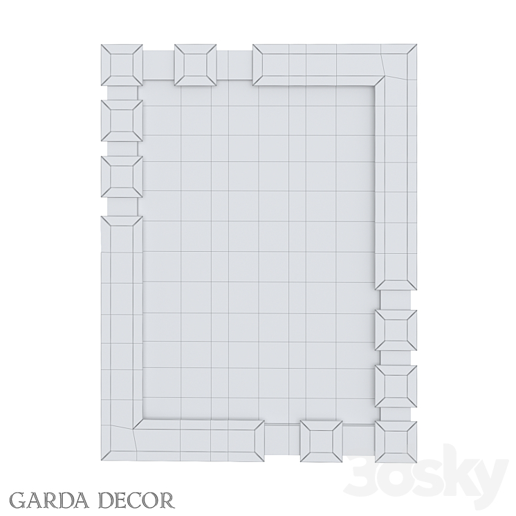 RECTANGULAR MIRROR IN ORIGINAL FRAME 50SX-6488 Garda Decor 3DS Max - thumbnail 2