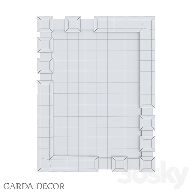 RECTANGULAR MIRROR IN ORIGINAL FRAME 50SX-6488 Garda Decor 3DSMax File - thumbnail 2