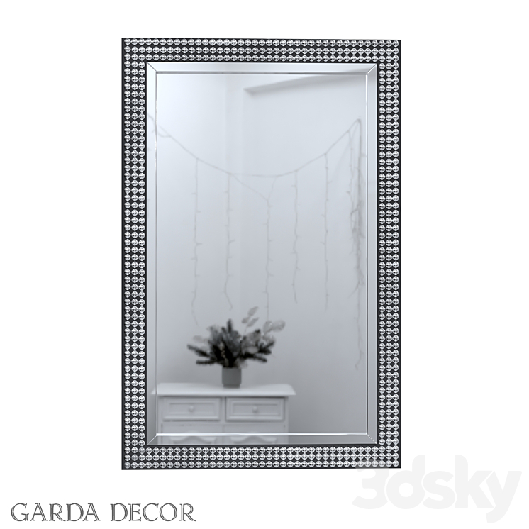 Rectangular Mirror with Kaboshon Crystals 50SX-19003\/1 Garda Decor 3DS Max - thumbnail 1