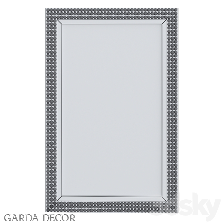 Rectangular Mirror with Kaboshon Crystals 50SX-19003\/1 Garda Decor 3DS Max - thumbnail 2