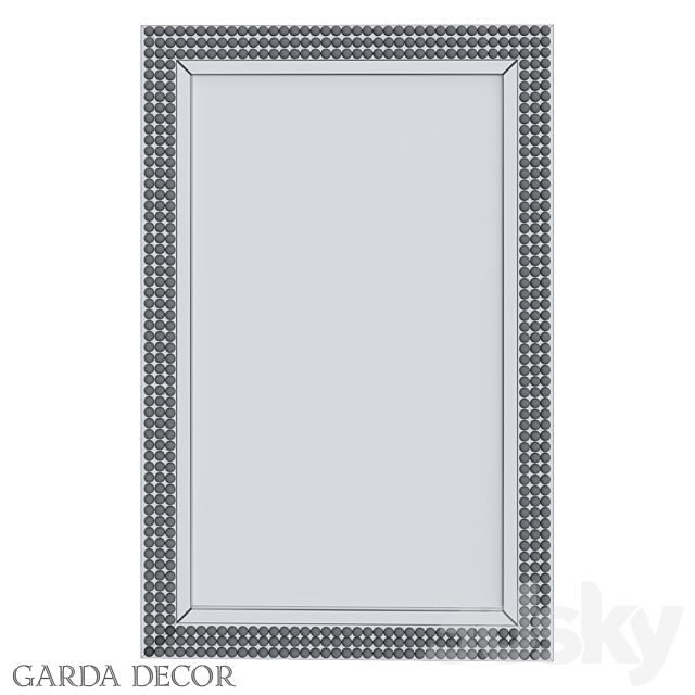 Rectangular Mirror with Kaboshon Crystals 50SX-19003_1 Garda Decor 3DSMax File - thumbnail 2