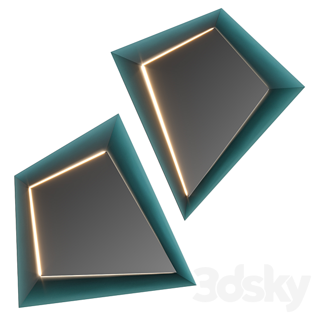 Reflex Angelo Quartz Asymmetric Mirror 3DSMax File - thumbnail 1