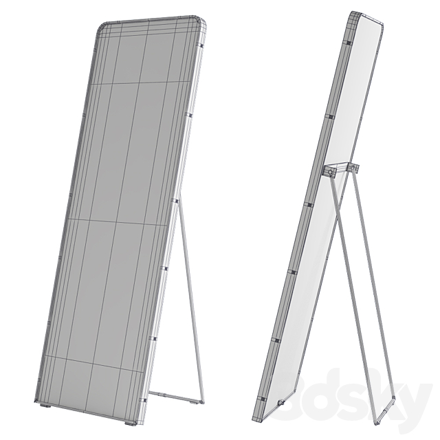 Rejuvenation metal framed Easel floor mirror 3DS Max Model - thumbnail 5