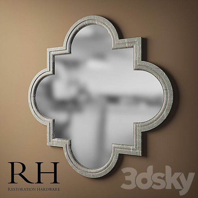 Restoration Hardware – Weathered Zinc Mirror 3DSMax File - thumbnail 1