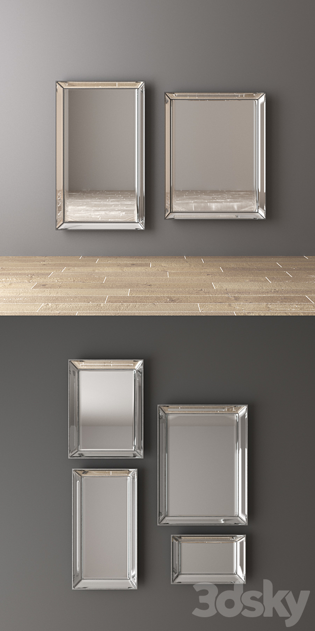 RH VENETIAN MIRRORS SET SILVER 3DSMax File - thumbnail 2