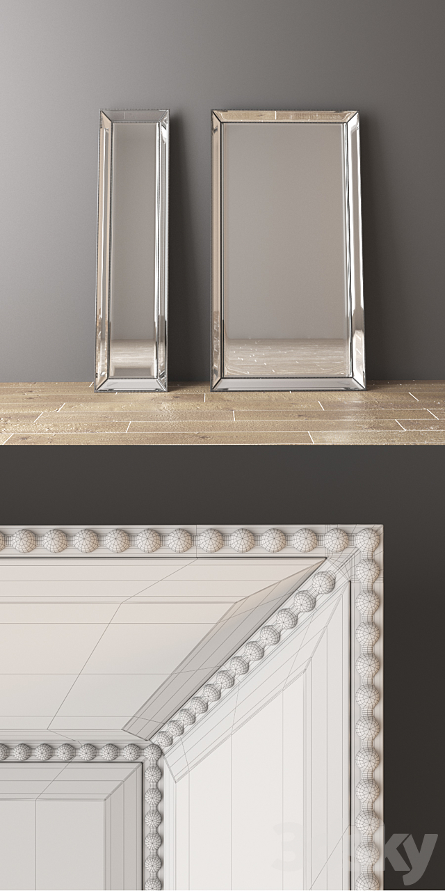 RH VENETIAN MIRRORS SET SILVER 3DSMax File - thumbnail 3