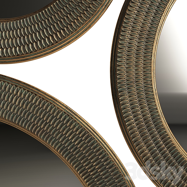 Round mirror 3DS Max - thumbnail 2