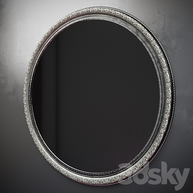 Round Mirror (baguette art.BR 1034-BK) 3DSMax File - thumbnail 1