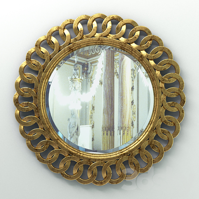 Round Mirror Frame 02 3DSMax File - thumbnail 1