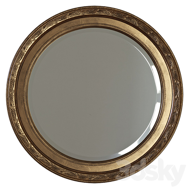 Round mirror in a frame 3DSMax File - thumbnail 1