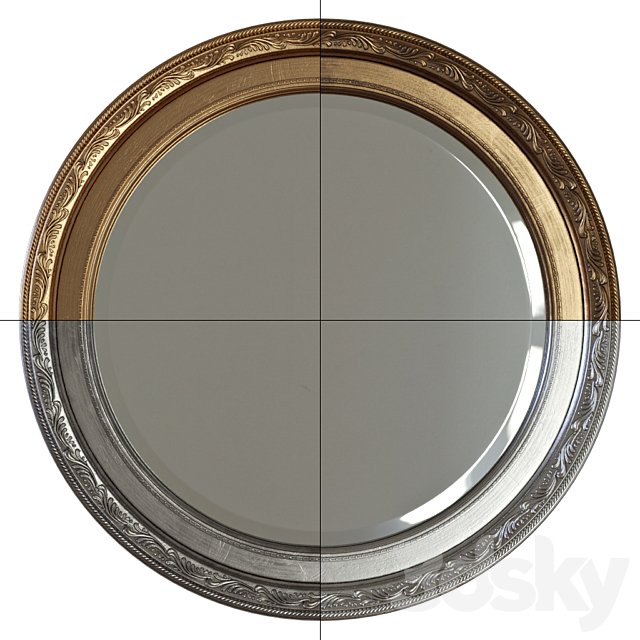 Round mirror in a frame 3DSMax File - thumbnail 2