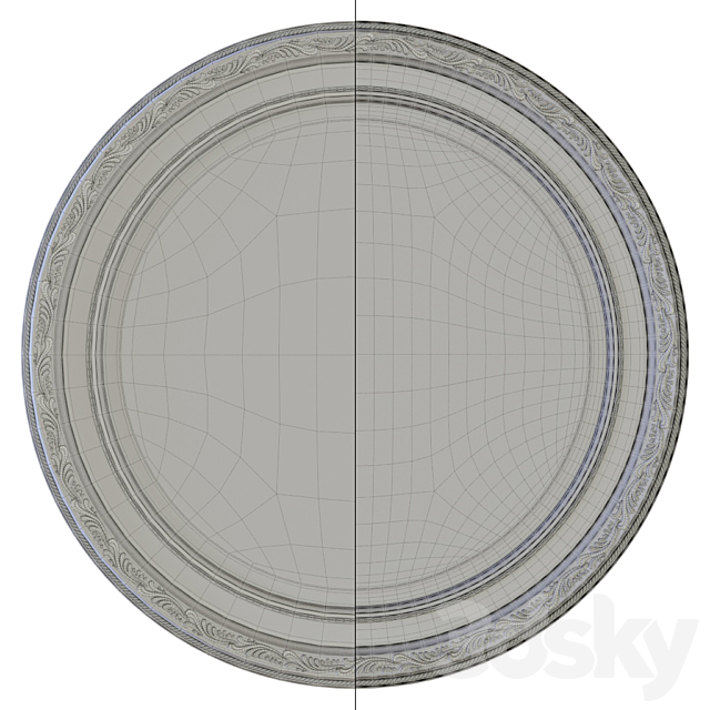 Round mirror in a frame 3DSMax File - thumbnail 3