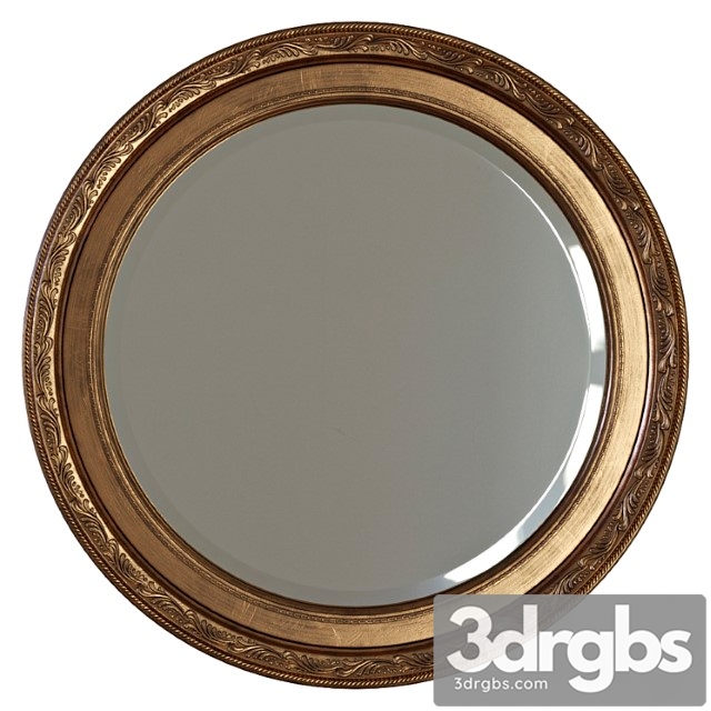 Round mirror in a frame - thumbnail 1