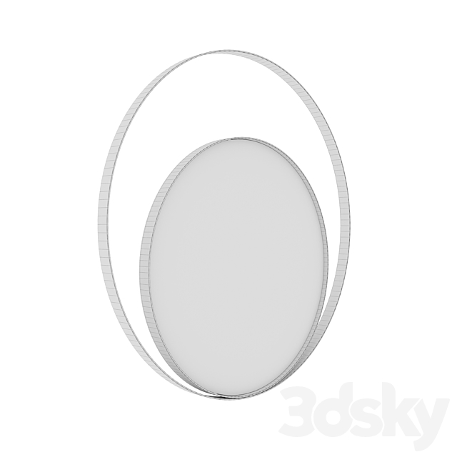 Round mirror in metal frame Iron Ring 3DSMax File - thumbnail 4