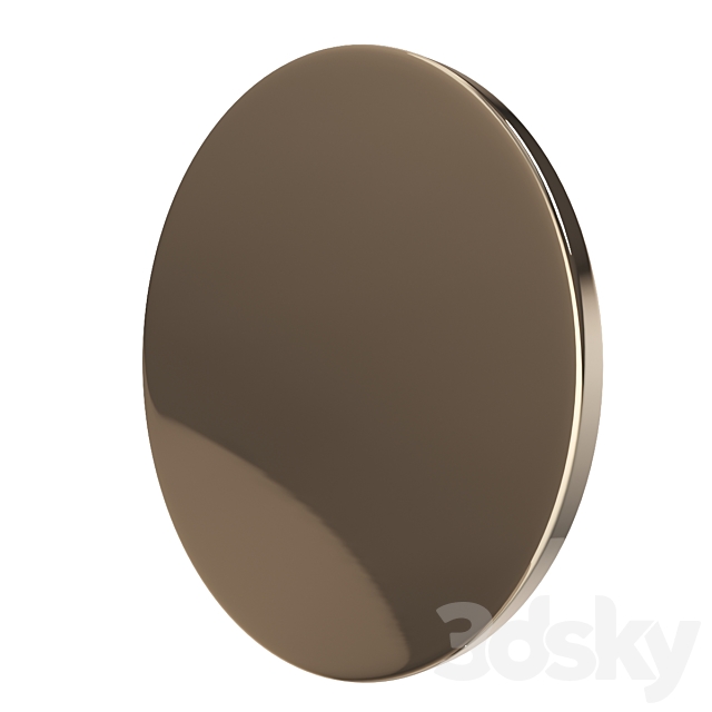 Round mirror with velor Vigo LaRedoute 3DS Max Model - thumbnail 4