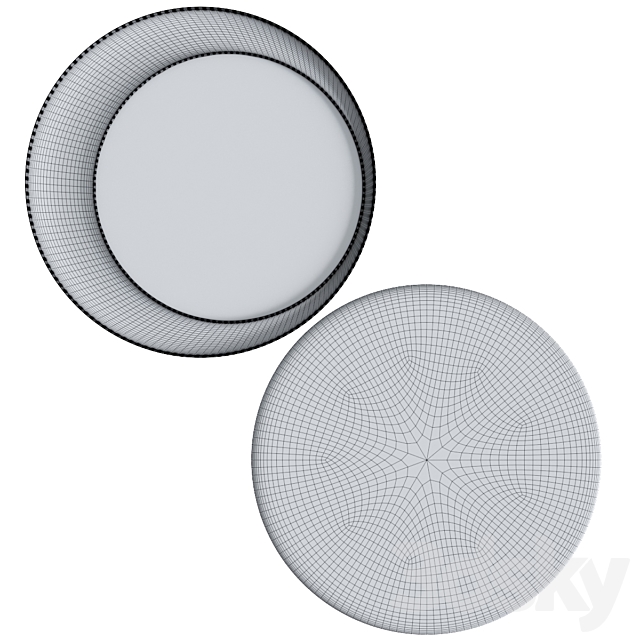 Round mirror with velor Vigo LaRedoute 3DS Max Model - thumbnail 5