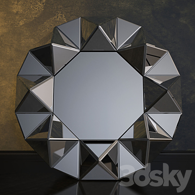 Round Venetian Mirror 3DSMax File - thumbnail 1