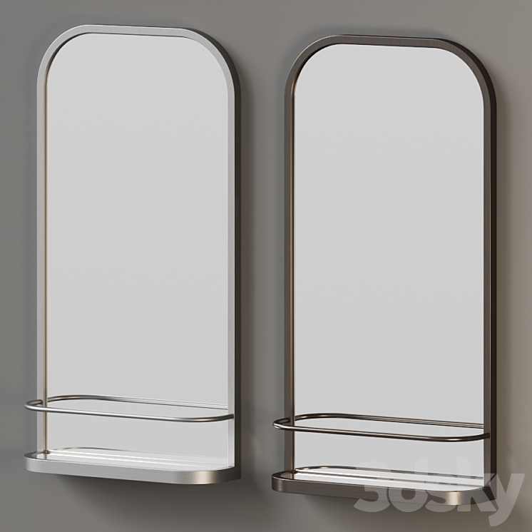 Seamless Wall Shelf Mirror by West Elm 3DS Max Model - thumbnail 2