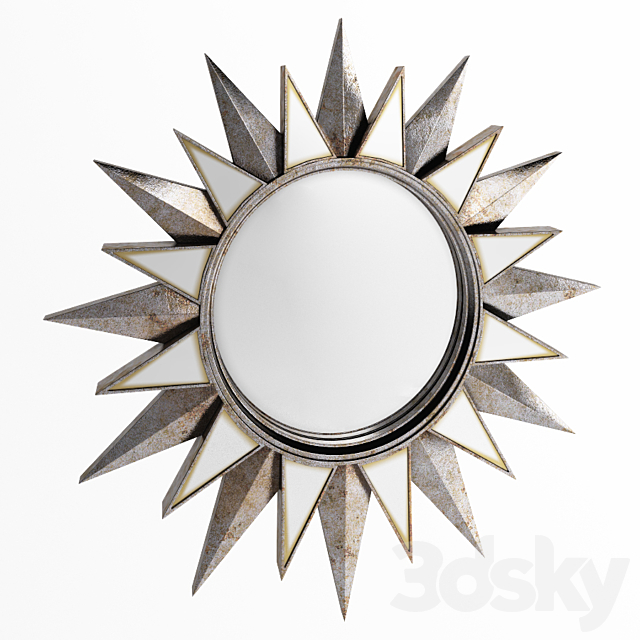 Silver mirror “Sun” ZARA HOME 3DSMax File - thumbnail 1