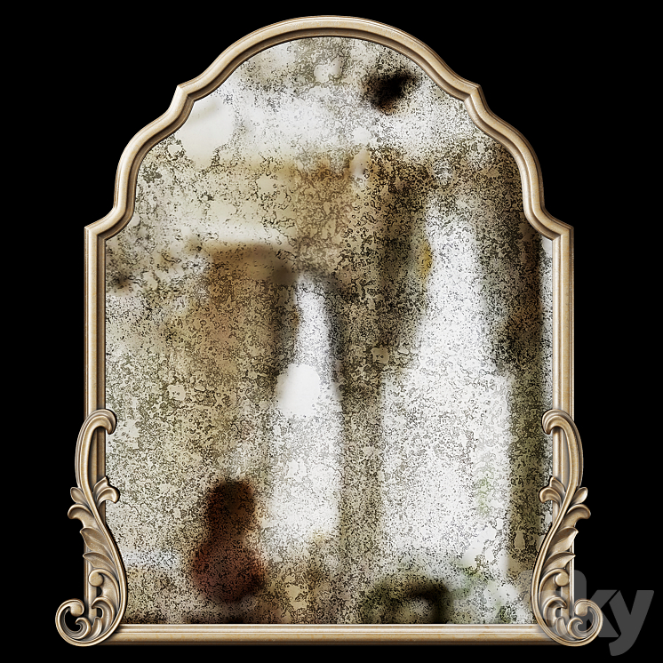 somuchbetterwithage french gold mirror 3DS Max Model - thumbnail 1