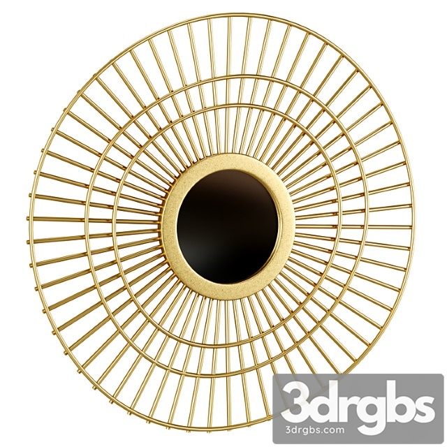 Spyk brass sun mirror 3dsmax Download - thumbnail 1