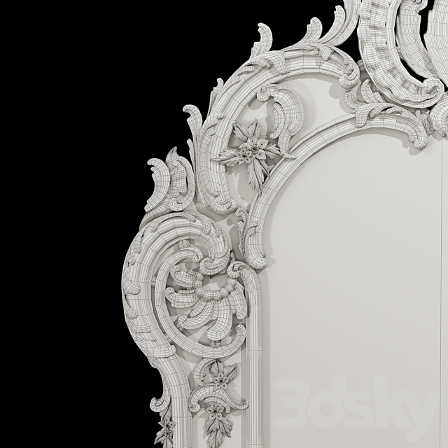 stavros george III style mirror 3DSMax File - thumbnail 5