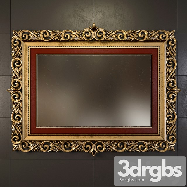 The mirror in carved frame 3dsmax Download - thumbnail 1