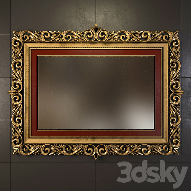 The mirror in carved frame 3DSMax File - thumbnail 1