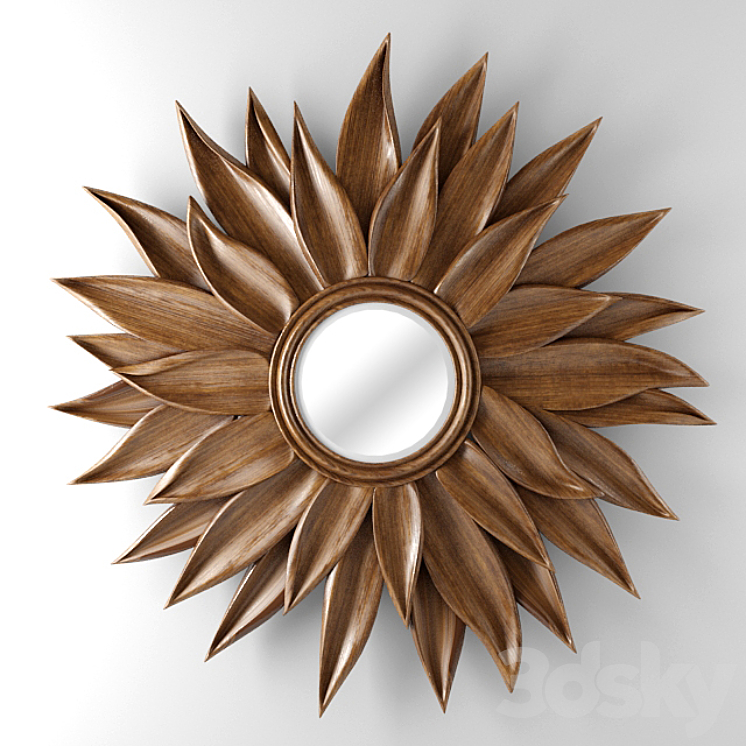 The mirror in the frame Nouveau Peony (Peon) 3DS Max - thumbnail 1